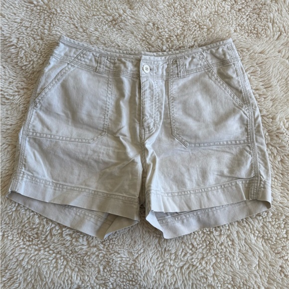Maurices Pants - Maurices Cream Cargo Shorts with Belt Loops and Textured Fabric
